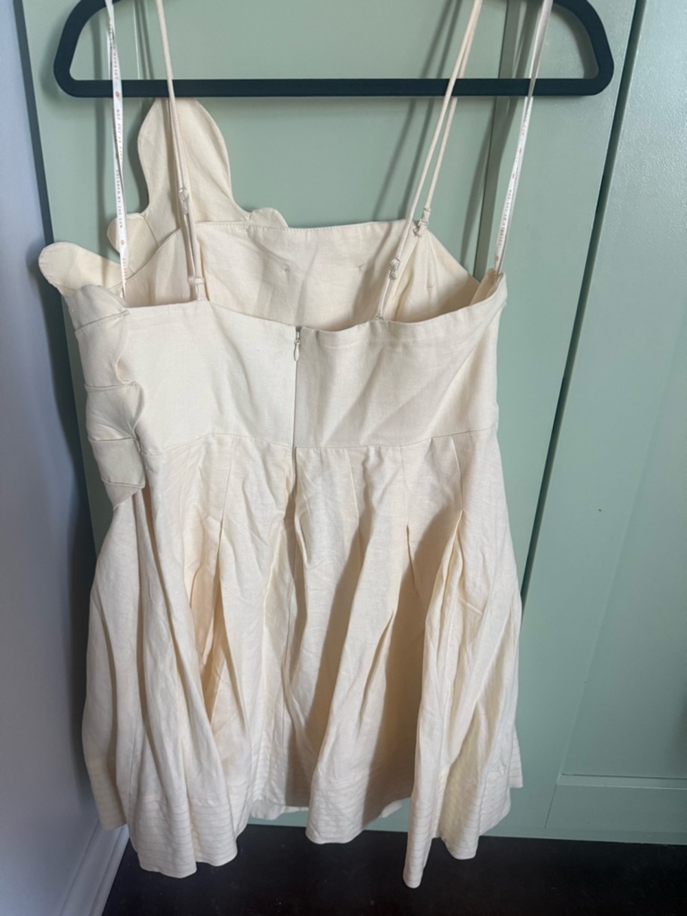 FARM Rio Scalloped One-Shoulder Yellow Mini Dress - Picture 2 of 5